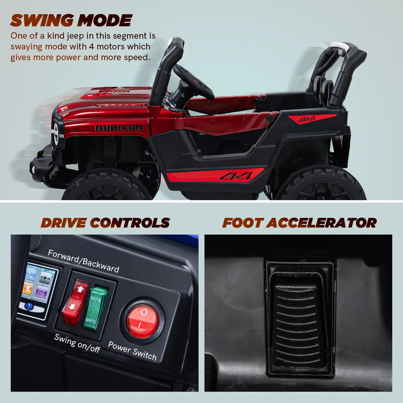 Kids Dual Driving mode Battery Operated Ride On Jeep For 1 - 7 Year Boys & Girls Kids Dual Driving mode Battery Operated Ride On Jeep For 1 - 7 Year Boys & Girls